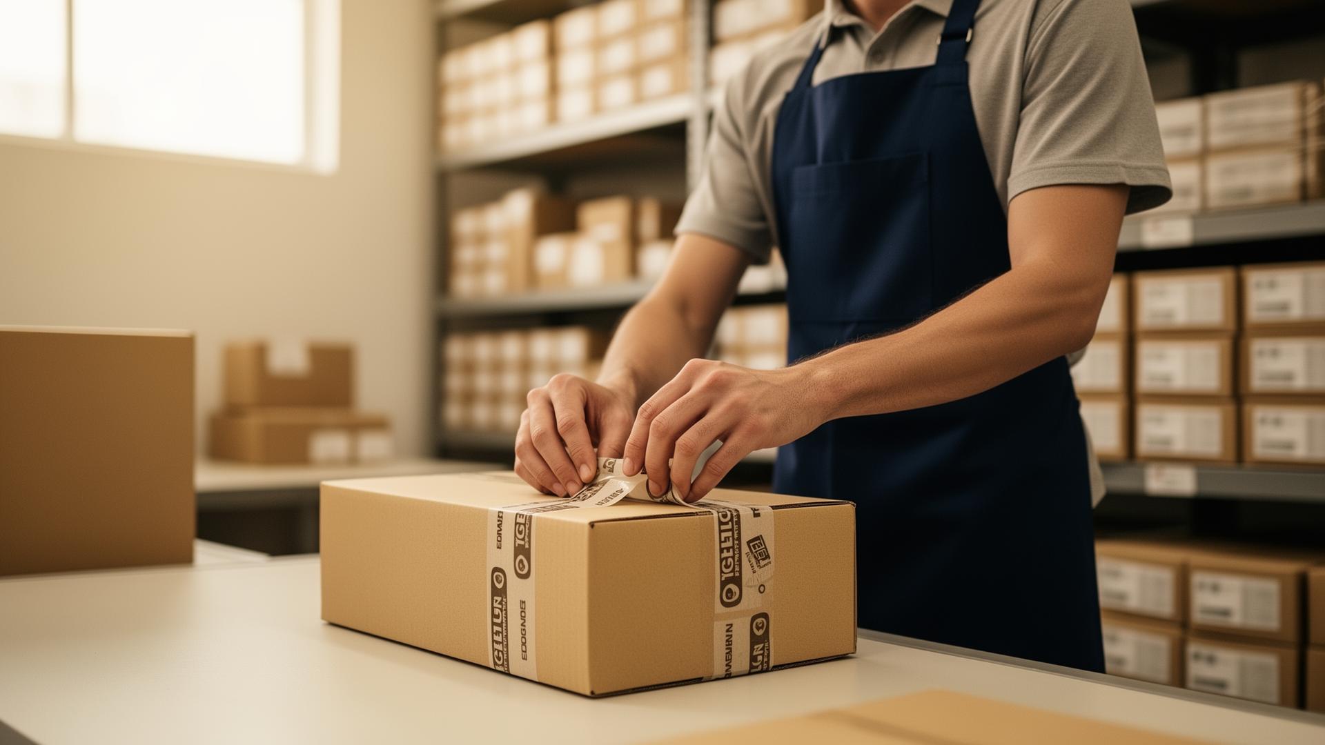 Packing station at Anata Fulfillment